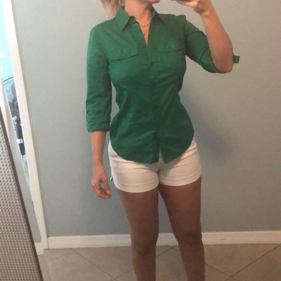 MICHAEL Michael Kors Tops - Michael Kors Kelly green button down top